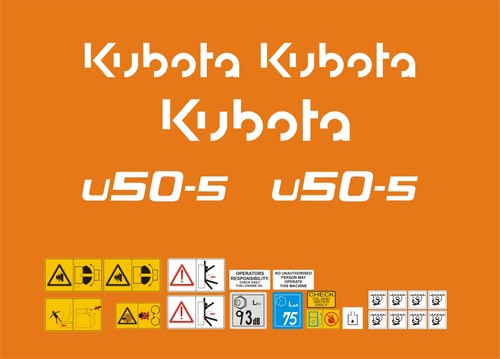 Kubota u50 mini - u50-5, decal
