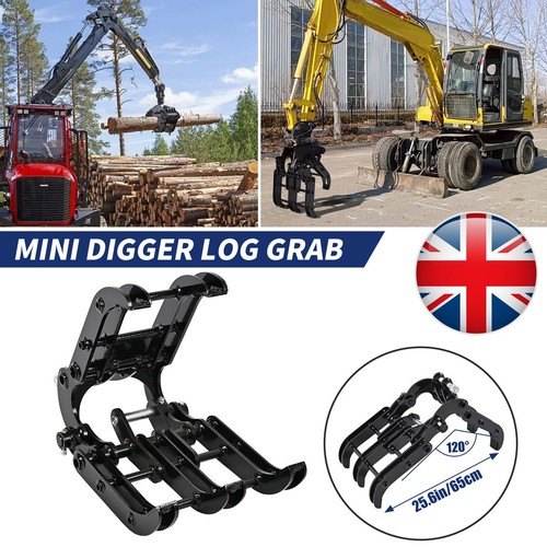 Mini digger log grab - log,