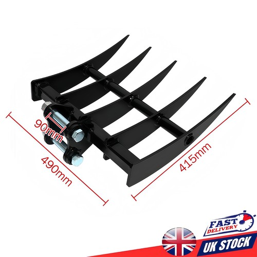Mini digger rake 490mm 25mm - mini,