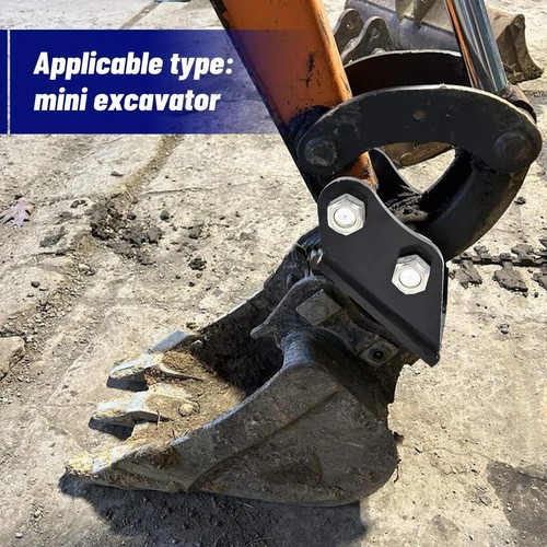 Black mini digger quick - quick, hitch