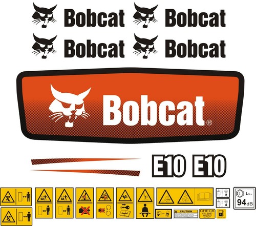Bobcat e10 mini digger decal - e10,