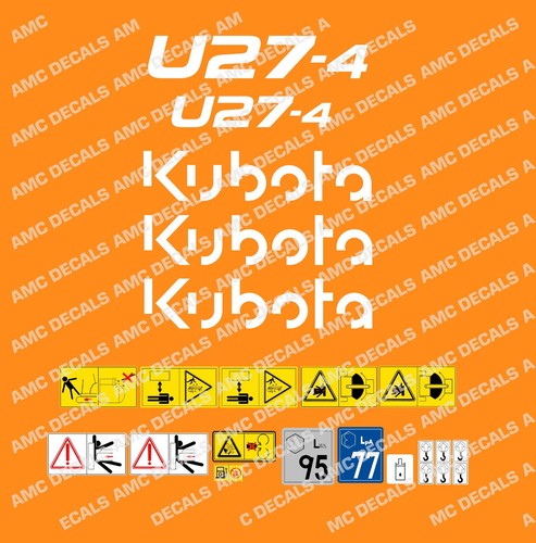Kubota u27 mini - kubota, decal
