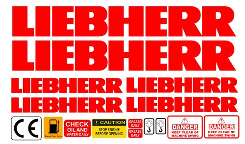 Liebherr mini digger decals - ,