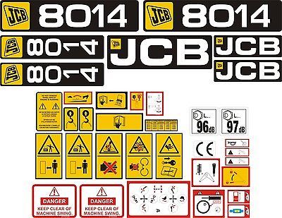 Jcb 8014 mini digger decal - jcb,
