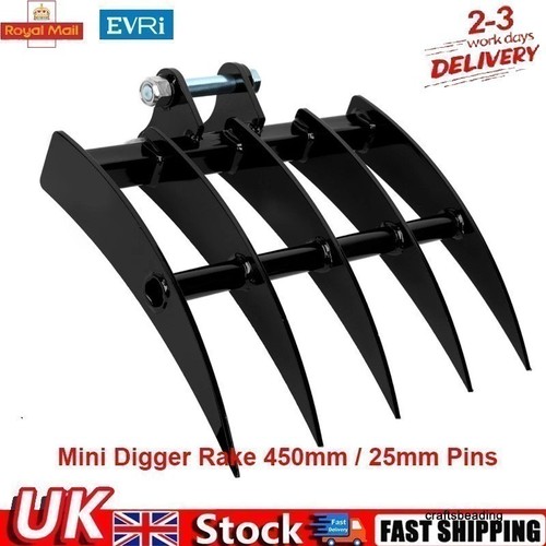 Mini digger rake - rake, 490mm